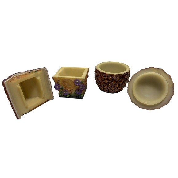 A Richesca Corp Pineapple & Birdhouse Resin Trinket Box Lot of 2 in Gift boxes - Picture 5 of 8